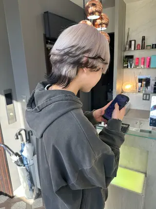 ショート カラー メンズ AYAKASA 暖色カラー/レイヤーのヘアスタイル