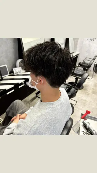 メンズ 縮毛矯正・髪質改善 特化 出納 直起のヘアスタイル