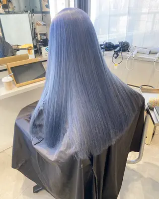 ロング カラー kanta 梅田 韓国ハイトーンのヘアスタイル