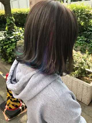 ミディアム カラー 🧡色落ちまで2度綺 麗なカラー🧡ヨシキのヘアスタイル