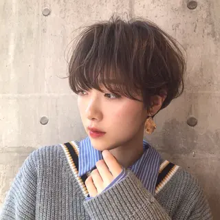 ショート カラー パーマ TYCHE GINZA所属・🍃服部 雅哉🍃銀座◎のヘアスタイル