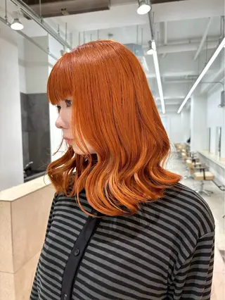 セミロング カラー 🪐ブリーチ/y2k ヘア🪐HARUKAのヘアスタイル