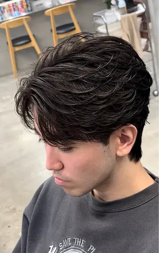 パーマ メンズ 松田 優斗のヘアスタイル