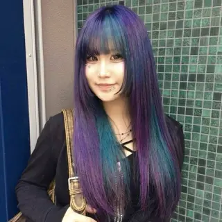 ロング カラー ORGN.所属・にちか /似合う個性派カラーのヘアスタイル