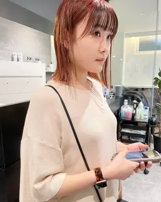 ショート カラー 👩🏻ボブ/ 髪質改善ダブルカラーのヘアスタイル