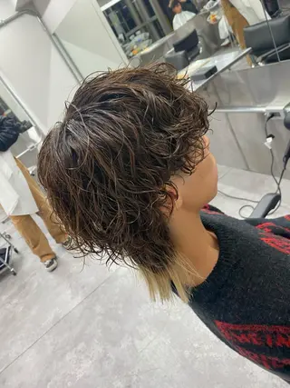 ミディアム カラー パーマ ヘアアレンジ メンズ キッズ ネイル マツエク・マツパ アイブロウ 🔥漢髪特化メンズ マネージャーYUKIのヘアスタイル