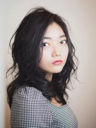 セミロング カラー パーマ ヘアアレンジ 坂本 直樹のヘアスタイル