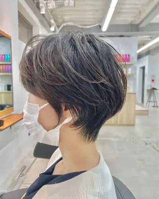 ショート 韓国/レイヤーカット 顔周り/廣瀬達哉のヘアスタイル
