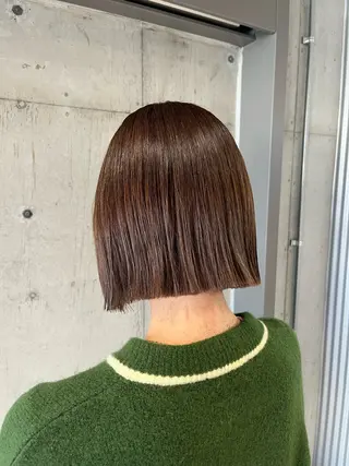 ミディアム カラー ヘアアレンジ ボブ×艶カラー 特化・リクト💥のヘアスタイル