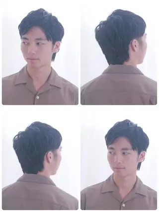メンズ メンズパーマレイヤー 西山賢志のヘアスタイル