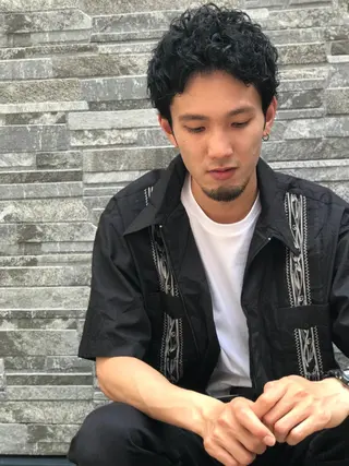 ショート パーマ メンズ 縮毛矯正×髪質改善 店長　DAITOのヘアスタイル