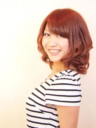 セミロング パーマPrivate SalonNoa名駅のヘアスタイル