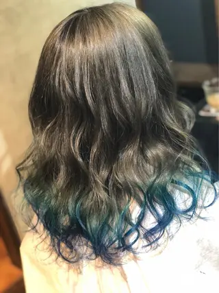 セミロング 西村 雄二/エクステのヘアスタイル