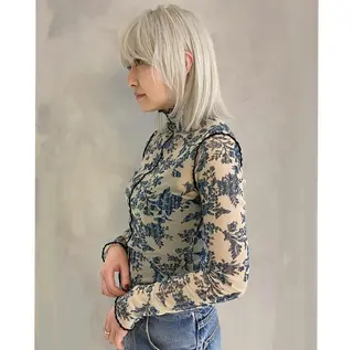 ミディアム カラー ヘアアレンジ 【姫カット】 ナカムラコウキのヘアスタイル