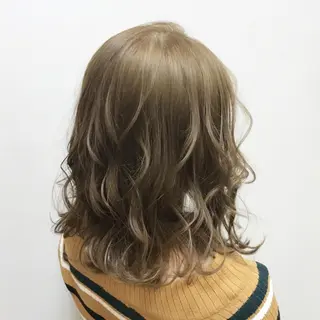 ミディアム カラー 似合わせ/前髪カット /店長   村上直也のヘアスタイル
