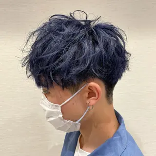 ショート カラー メンズ 【メンズ縮毛矯正】 田中秀斗のヘアスタイル