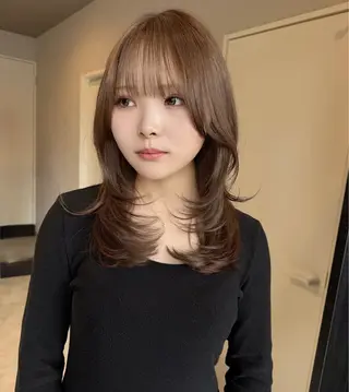 ミディアム カラー 透明カラー/レイヤー misaki °*のヘアスタイル