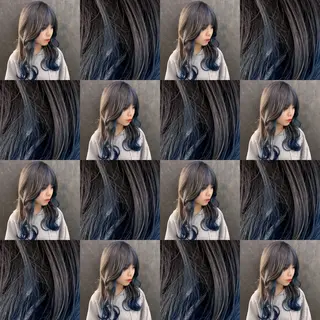 ロング カラー 問屋町のブリーチデザ イン屋さん🌈ゆうまのヘアスタイル