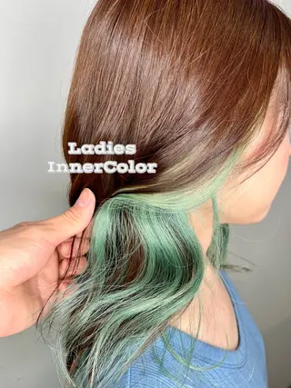 セミロング カラー ヘアアレンジ 二ヶ月綺麗なデザイン カット/星野六三四のヘアスタイル