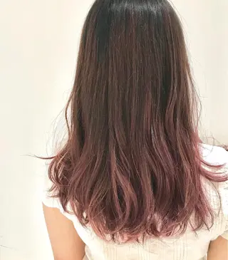 セミロング カラー 加藤 憂のヘアスタイル