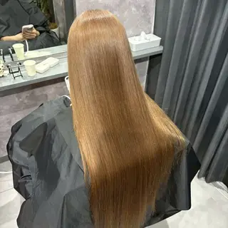 ロング カラー nameless髪質 改善ブリーチ心斎橋のヘアスタイル