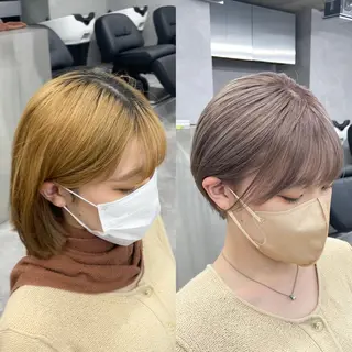 ショート カラー パーマ ヘアアレンジ メンズ キッズ ネイル マツエク・マツパ アイブロウ 大人スタイル 太田のヘアスタイル