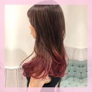 ロング カラー 🍒前川 🍒のヘアスタイル