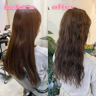 ロング ブリーチ縮毛矯正/ デサキ ショウヘイのヘアスタイル