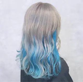 ミディアム カラー ブリーチ&エクステ 🥀ケアカラー特化のヘアスタイル