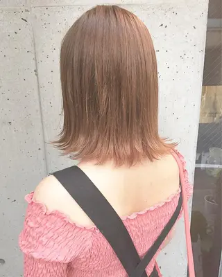 ショート カラー パーマ ヘアアレンジ メンズ キッズ ネイル マツエク・マツパ 韓国風×透明感カラー 髪質改善オタベシンヤのヘアスタイル
