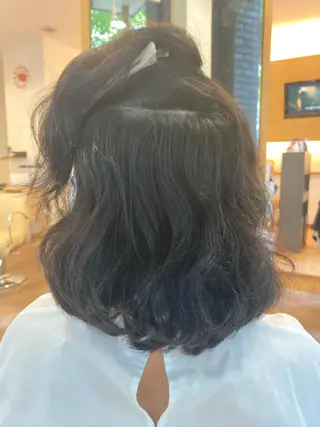ミディアム パーマ 髪質改善🥇津田 【自由が丘】【美髪】のヘアスタイル