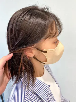 ミディアム カラー 中川 茜里のヘアスタイル