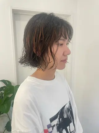 ショート パーマ ルプラボウ/日野 /ショート/レイヤーのヘアスタイル