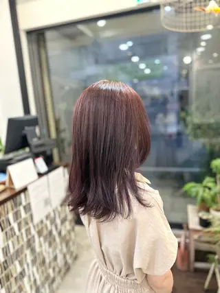 セミロング カラー 村上 滉弥のヘアスタイル