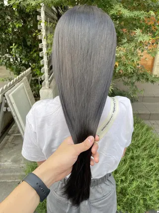 セミロング カラー 顔周りカット 【オノザワリョウ】のヘアスタイル