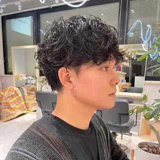 パーマ メンズ指名no'1 佐藤 亘のヘアスタイル