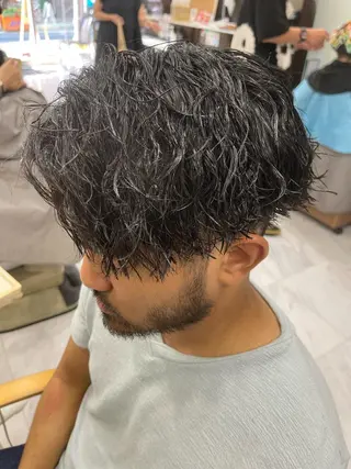ショート パーマ メンズ 🌻メンズカット 落合諒🌻のヘアスタイル