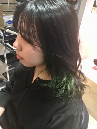 ミディアム 所渉/韓国レイヤー /ウルフカットのヘアスタイル