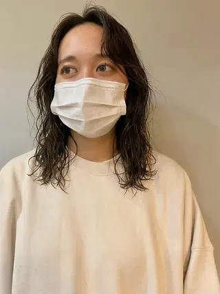 セミロング パーマ ショート& パーマ　坂本のヘアスタイル