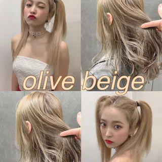 セミロング カラー NANAMI🩵 大人可愛い韓国ヘアのヘアスタイル