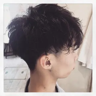 ショート カラー パーマ メンズ iizuka akiのヘアスタイル