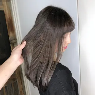 セミロング カラー 🤍ムラ修正ブリーチ 🤍原宿/YUUのヘアスタイル