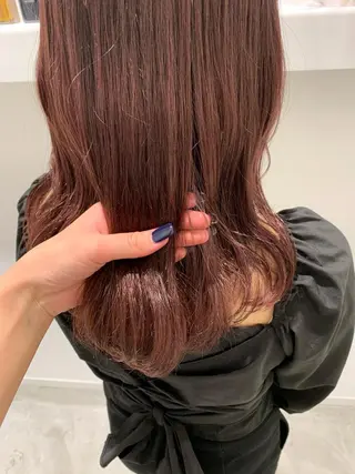 セミロング カラー ブリーチなしWカラー ／レイヤー🎀マリノのヘアスタイル