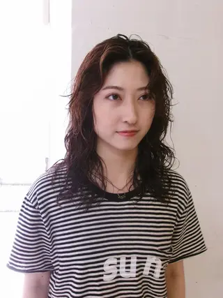 ミディアム パーマ Genta @gegege75のヘアスタイル