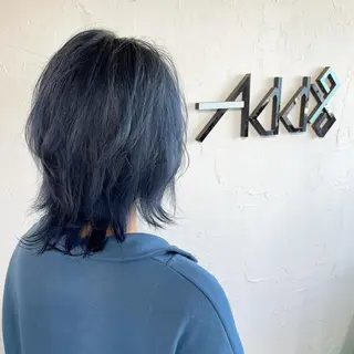 ミディアム カラー パーマ ヘアアレンジ Add9 柳田健登のヘアスタイル