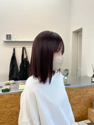 ミディアム Yuito/カラー/ ブリーチ/ストレートのヘアスタイル