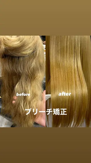 セミロング ブリーチ屋さん🍀 ブリーチ矯正・あずみのヘアスタイル