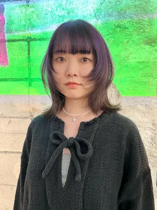 ミディアム カラー 圧倒的デザイン力 店長🎨RENAのヘアスタイル