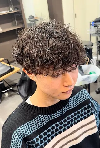 パーマ メンズ 年間2000名担当◎ パーマ職人/仲原佑樹のヘアスタイル