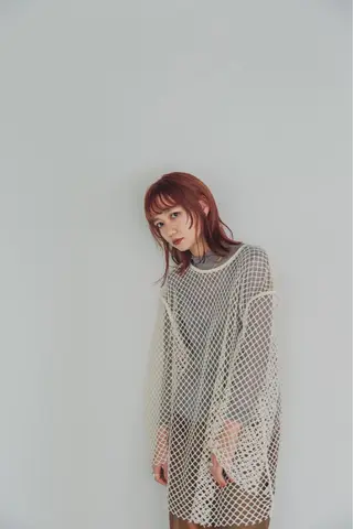ミディアム カラー ツジガキ ユウスケのヘアスタイル